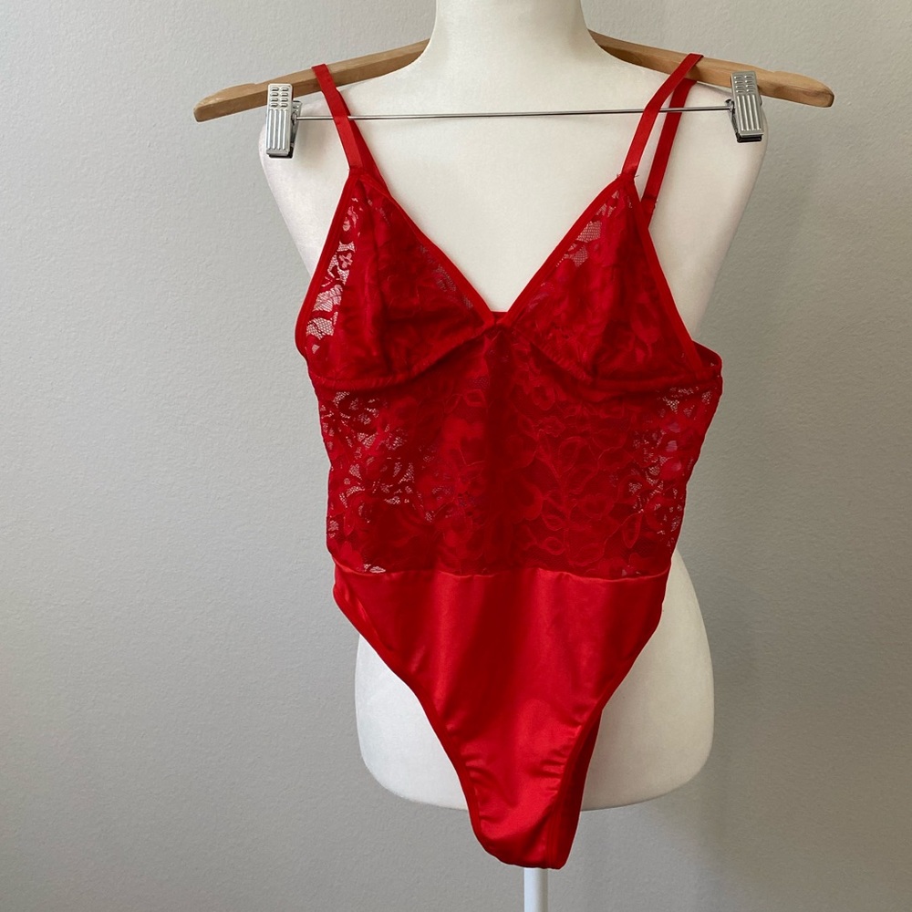 Contrast Lace Teddy Bodysuit